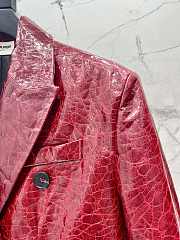 Okify YSL Red Leather Jacket SML  - 5