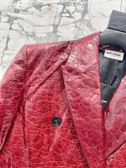 Okify YSL Red Leather Jacket SML  - 4