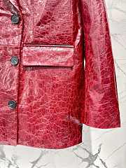 Okify YSL Red Leather Jacket SML  - 3