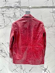 Okify YSL Red Leather Jacket SML  - 2