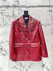 Okify YSL Red Leather Jacket SML  - 1