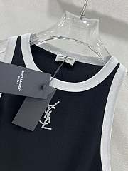 Okify YSL Black And White Cotton Tank Top SML - 4