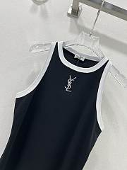 Okify YSL Black And White Cotton Tank Top SML - 3