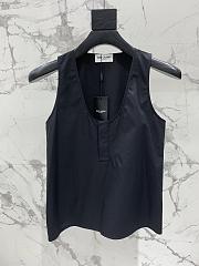 Okify YSL Black Cotton Tank Top SML  - 4