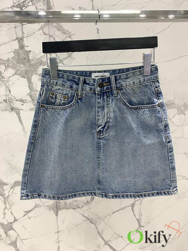 Okify YSL Denim Skirt SML 21352 - 1