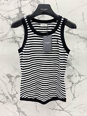 Okify YSL Black And White Stripe Tank Top SML  - 1