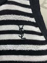 Okify YSL Black And White Stripe Tank Top SML  - 5