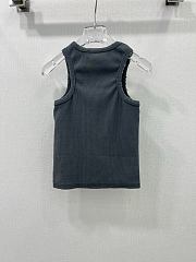 Okify MiuMiu Grey Gray Cotton Tank Top SML  - 3