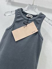 Okify MiuMiu Grey Gray Cotton Tank Top SML  - 2