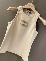 Okify MiuMiu Beige Tank Top SML  - 3