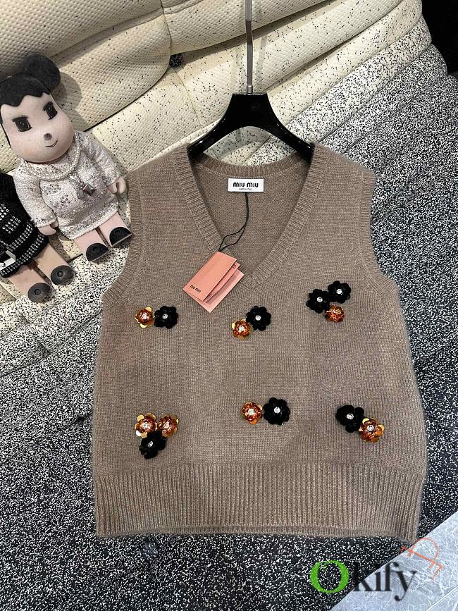 Okify MiuMiu Brown Raccoon Fur Gilet SML - 1