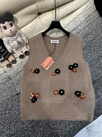 Okify MiuMiu Brown Raccoon Fur Gilet SML