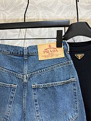 Okify Prada High Waist Blue Jeans SML  - 5