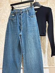 Okify Prada High Waist Blue Jeans SML  - 4