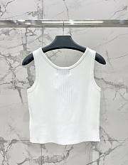 Okify Prada White Knitted Tank Top SML  - 4