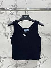 Okify Prada Black Knitted Tank Top SML  - 1