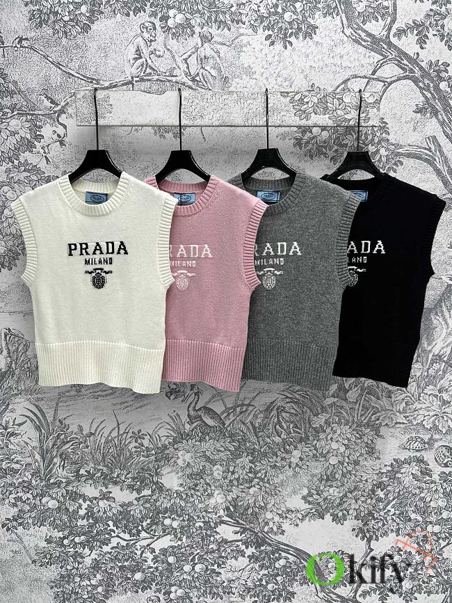 Okify Prada Knitted Gilet Tank Top SML  - 1