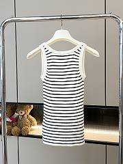 Okify Prada Black And White Stripes Wool Tank Top SML - 3