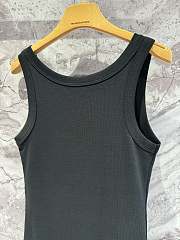 Okify Prada Black Tank Top With Gold Logo SML  - 3