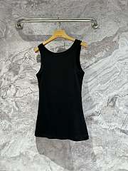 Okify Prada Black Tank Top With Gold Logo SML  - 4