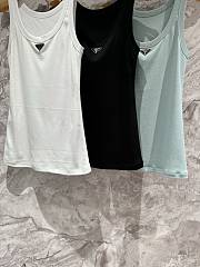 Okify Prada Tank Top With Silver Logo SML  - 4