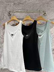 Okify Prada Tank Top With Silver Logo SML  - 2