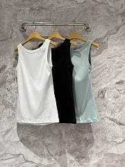 Okify Prada Tank Top With Silver Logo SML  - 3