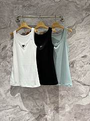 Okify Prada Tank Top With Silver Logo SML  - 1