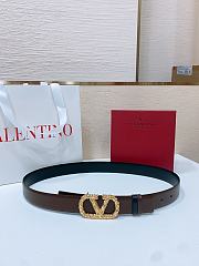 Okify Valentino Gold Buckle Belt 3cm 21373 - 5