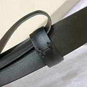 Okify CC Silver Retangle Buckle Black Belt 2cm 21385 - 3