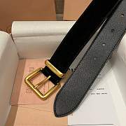 Okify MiuMiu Gold Buckle Black Suede Belt 3.5cm 21389 - 3