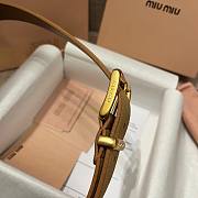 Okify MiuMiu Gold Buckle Light Brown Suede Belt 3.5cm 21391 - 5