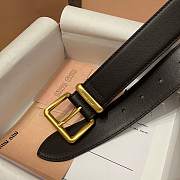 Okify MiuMiu Gold Buckle Dark Brown Belt 3.5cm 21392 - 4