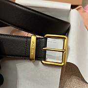 Okify MiuMiu Gold Buckle Dark Brown Belt 3.5cm 21392 - 2