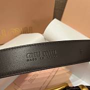 Okify MiuMiu Gold Buckle Dark Brown Belt 3.5cm 21392 - 3