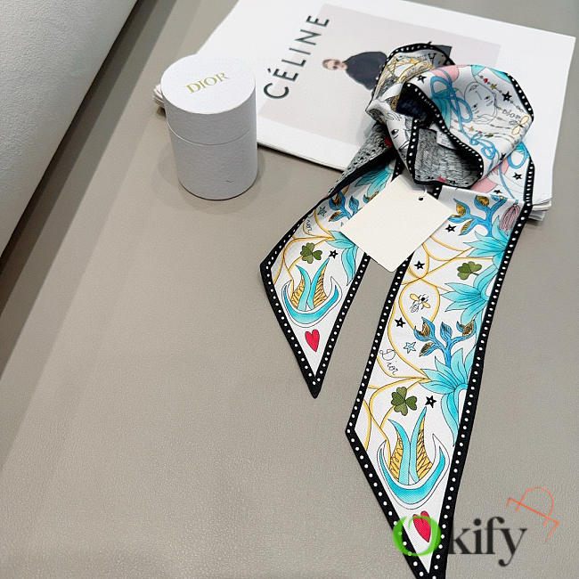 Okify Dior Multicolor Small Scarf 6x100cm 21401 - 1