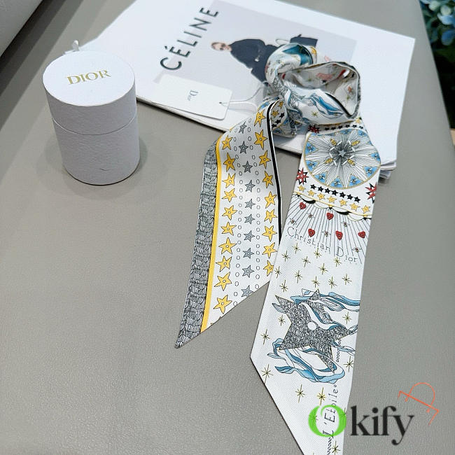 Okify Dior Multicolor Small Scarf 6x100cm 21402 - 1