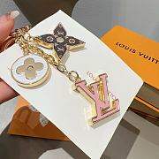 Okify Louis Vuitton Spring Street Keyring In Pink  - 4