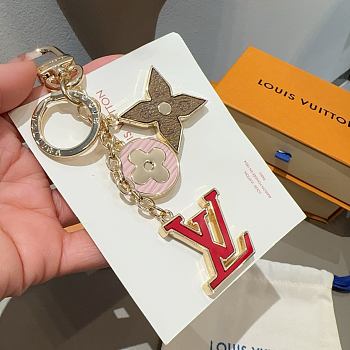 Okify Louis Vuitton Spring Street Keyring In Red