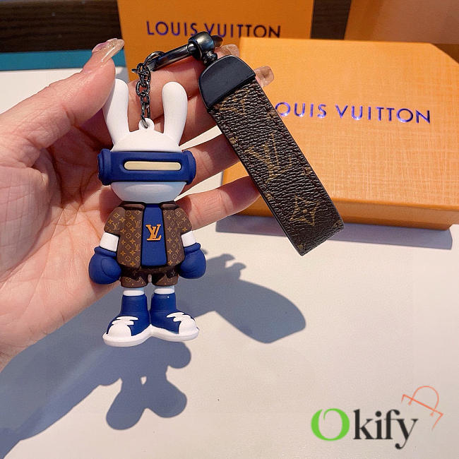 Okify Louis Vuitton Blue Rabbit Keyring  - 1