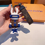 Okify Louis Vuitton Blue Rabbit Keyring  - 1