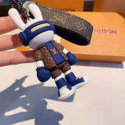 Okify Louis Vuitton Blue Rabbit Keyring  - 4