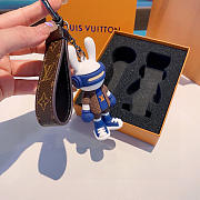 Okify Louis Vuitton Blue Rabbit Keyring  - 2