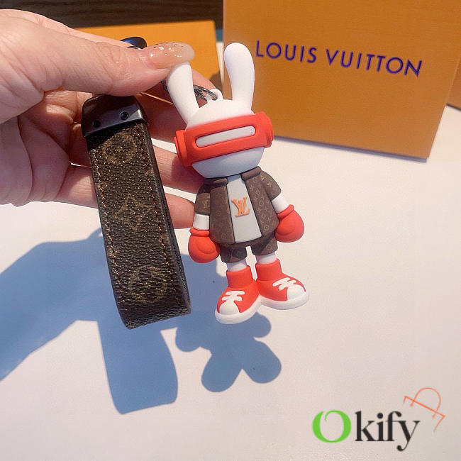 Okify Louis Vuitton Red Rabbit Keyring  - 1