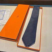 Okify Hermes Twill Silk Tie In Blue 21450 - 5