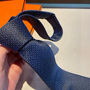 Okify Hermes Twill Silk Tie In Blue 21450 - 3