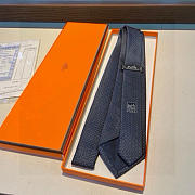 Okify Hermes Twill Silk Tie In Blue 21450 - 4