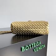 Okify Bottega Veneta Small Lauren 1980 Metallic Clutch In Gold 27x15x8cm - 4