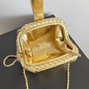 Okify Bottega Veneta Small Lauren 1980 Metallic Clutch In Gold 27x15x8cm - 2