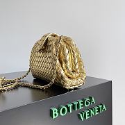 Okify Bottega Veneta Small Lauren 1980 Metallic Clutch In Gold 27x15x8cm - 3